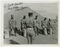 6s472 OSSIE DAVIS signed 8x10.25 still 1965 in uniform in a scene with Sean Connery from The Hill!