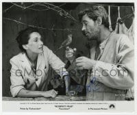 6s493 PETER O'TOOLE signed 8x9.5 still 1971 close up with Sian Phillips & bird from Murphy's War!