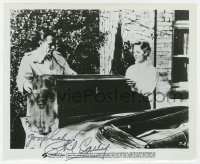 6s496 PHILIP CAREY signed 8.25x10 still R1971 with Julia Arnall by convertible car in The Trunk!