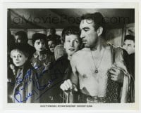 6s925 RICHARD BASEHART signed 8x10 REPRO still 1980s with Quinn & Masina in a scene from La Strada!
