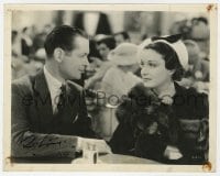 6s519 ROBERT MONTGOMERY signed 8x10 still 1935 close up with Gail Patrick in No More Ladies!