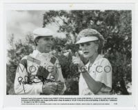 6s522 ROBERT STACK signed 8x10 still 1988 close up golfing with Dina Merrill in Caddyshack II!