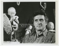 6s524 ROCK HUDSON signed 8x10.25 still 1976 close up with bizarre fetus models from Embryo!