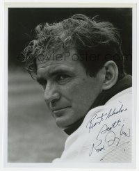 6s936 ROD TAYLOR signed 8x10.25 REPRO still 1980s great close portrait looking over his shoulder!