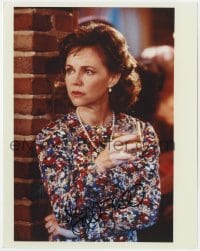 6s947 SALLY FIELD signed color 8x10 REPRO still 1990s close up holding a drink by brick wall!