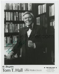6s665 TOM T. HALL signed 8x10 publicity still 1980s country western Hall of Famer, The Storyteller!