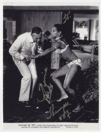 6s981 TRINA PARKS signed 8x10.75 REPRO still 1980s as Thumper fighting in Diamonds Are Forever!