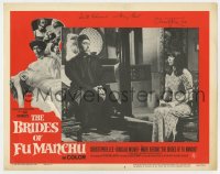 6s044 BRIDES OF FU MANCHU signed LC #8 1966 great close up as the Asian villain with Tsai Chin!