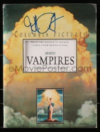 6s103 JOHN CARPENTER signed presskit w/ 8 stills 1998 great scenes from his movie Vampires!
