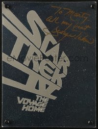 6s131 STAR TREK IV signed promo brochure 1986 by George Takei, great cast portraits & scenes inside!