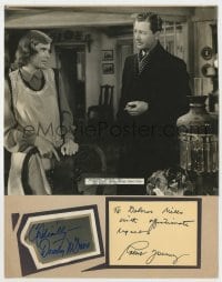 6s116 ENCHANTED COTTAGE 2 signed cut album pages in display 1945 by Dorothy McGuire & Robert Young!