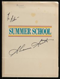 6s109 SHAWNEE SMITH signed presskit w/ 4 stills 1987 she was Rhonda Altobello in Summer School!