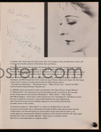 6s138 MARY STUART signed stage play Canadian souvenir program book 1960 by Le Gallienne AND Hasso!