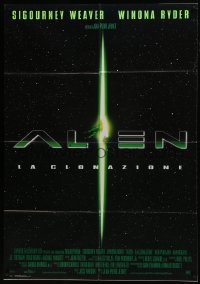 6t188 ALIEN RESURRECTION Italian 1p 1998 Sigourney Weaver, Winona Ryder, cool outer space image!