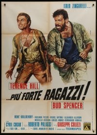 6t189 ALL THE WAY BOYS Italian 1p 1973 Casaro art of Terence Hill & Bud Spencer, the Trinity boys!