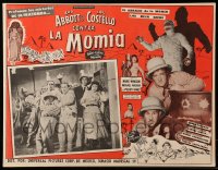 6t121 ABBOTT & COSTELLO MEET THE MUMMY Mexican LC 1955 scared Bud & Lou with Marie Windsor & others!