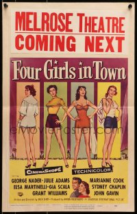 6t400 4 GIRLS IN TOWN WC 1956 sexy Julie Adams, Marianne Cook, Elsa Martinelli & Gia Scala!