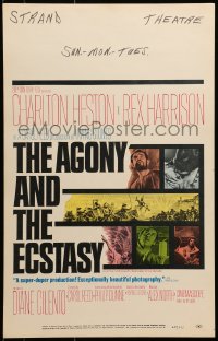 6t407 AGONY & THE ECSTASY WC 1965 great images of Charlton Heston & Rex Harrison, Carol Reed!