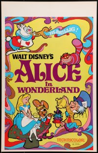 6t410 ALICE IN WONDERLAND WC R1974 Walt Disney, Lewis Carroll classic, cool psychedelic art!