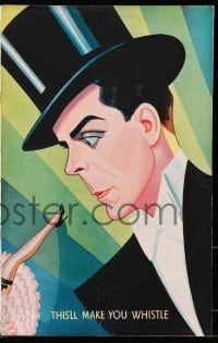 6t062 THIS'LL MAKE YOU WHISTLE English pressbook 1936 cool art of Jack Buchanan, country of origin!
