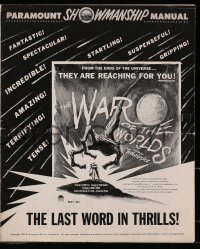6t052 WAR OF THE WORLDS pressbook 1953 H.G. Wells sci-fi classic produced by George Pal!