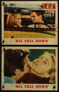 6w031 ALL FALL DOWN 8 LCs 1962 young Warren Beatty isn't man enough to be faithful to one woman!