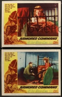 6w041 ARMORED COMMAND 8 LCs 1961 Tina Louise, Earl Holliman, Burt Reynolds' first movie!