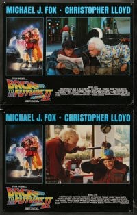 6w048 BACK TO THE FUTURE II 8 LCs 1989 Michael J. Fox & Christopher Lloyd, Struzan border art!