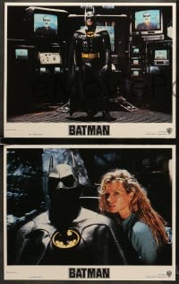 6w054 BATMAN 8 LCs 1989 Michael Keaton, Kim Basinger, Jack Nicholson, directed by Tim Burton!