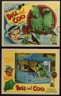 6w067 BILL & COO 8 LCs 1948 wacky images of trained birds, Crosby, Hope and Bergen!