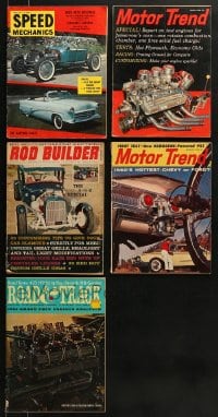 6x079 LOT OF 5 CAR MAGAZINES 1950s-1960s filled with great images & information!