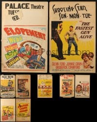 6x039 LOT OF 9 MOSTLY FORMERLY FOLDED WINDOW CARDS 1940s-1950s images from a variety of movies!