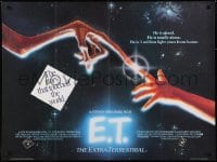 6y453 E.T. THE EXTRA TERRESTRIAL British quad R1985 Drew Barrymore, Spielberg, cool Alvin art