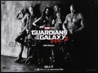 6y467 GUARDIANS OF THE GALAXY VOL. 2 teaser DS British quad 2017 Chris Pratt, Saldana, Rooker, cast image!