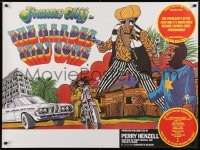 6y469 HARDER THEY COME British quad R1977 Jimmy Cliff, Jamaican reggae music crime thriller!