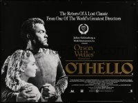 6y493 OTHELLO British quad R1998 different image of Orson Welles in the title role, Shakespeare!