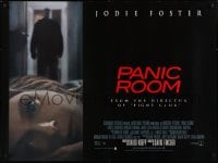 6y494 PANIC ROOM DS British quad 2002 creepy image of Jodie Foster & shadowy figure!