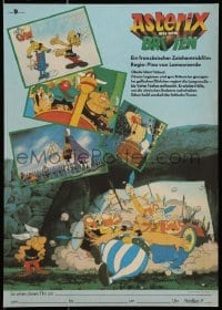 6y320 ASTERIX IN BRITAIN East German 11x16 1988 art from French cartoon comic by Albert Uderzo!