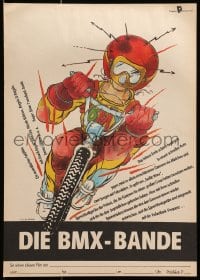 6y322 BMX BANDITS East German 11x16 1988 bicycle moto cross action art, early Nicole Kidman!