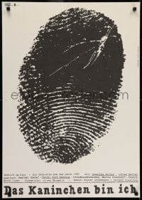 6y310 RABBIT IS ME East German 23x32 R1990 completely different fingerprint art by Erhard Gruttner!
