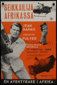 6y243 MAN FROM COCODY Finnish 1966 Christian-Jaque's Le gentleman de Cocody, spy Jean Marais!