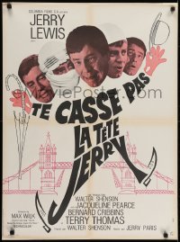 6y359 DON'T RAISE THE BRIDGE, LOWER THE RIVER French 23x31 1968 wacky art of Jerry Lewis in London!