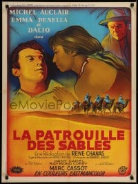 6y376 LA PATROUILLE DES SABLES French 24x32 1957 Boggesut art of Michel Auclair & Marcel Dalio!