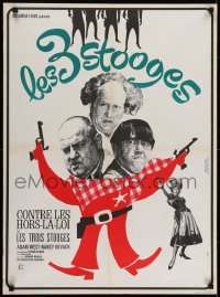 6y386 OUTLAWS IS COMING French 23x31 R1960s The Three Stooges with Curly-Joe are wacky cowboys!