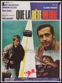 6y397 THIS MAN MUST DIE French 23x31 1969 Claude Chabrol's Que al bete meure!