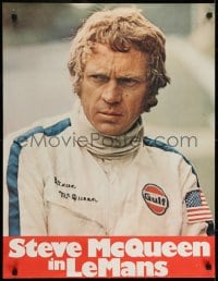 6y109 LE MANS teaser German 1971 driver Steve McQueen in personalized uniform, white title design!