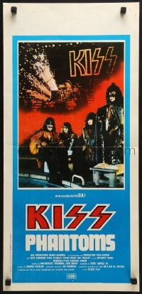 6y834 ATTACK OF THE PHANTOMS Italian locandina 1978 portrait of KISS, Criss, Frehley, Simmons & Stanley!