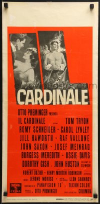 6y854 CARDINAL Italian locandina R1965 Otto Preminger, Romy Schneider, Tom Tryon, different!