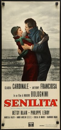 6y855 CARELESS Italian locandina 1962 Tony Franciosa embracing sexiest Claudia Cardinale!