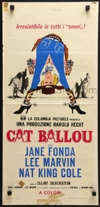 6y856 CAT BALLOU Italian locandina 1965 classic sexy cowgirl Jane Fonda, Lee Marvin, great artwork!